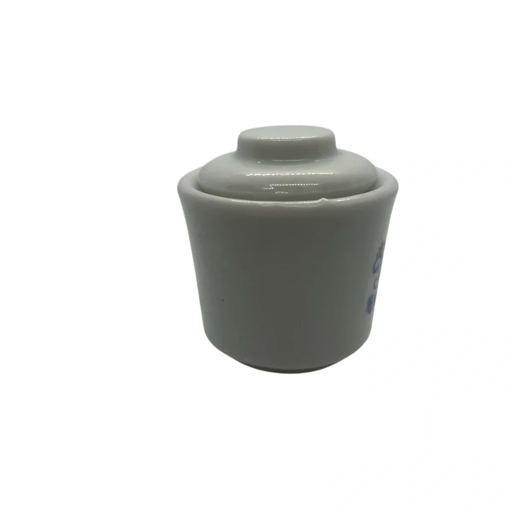 Porcelain Children's Tea Set Covered Sugar Bowl Replacement‎ White Floral Birds